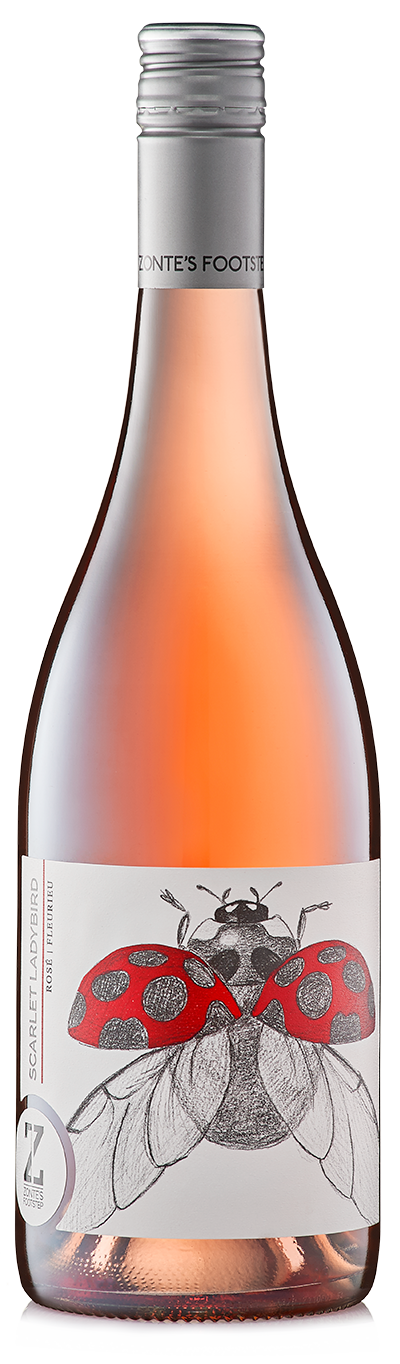 Zonte's Footstep Scarlet Ladybird Rosé always comes up smelling of rose petals with lovely delicate ladylike edges. strawberries & cream, fresh berry fruit this wine is a real lady killer.